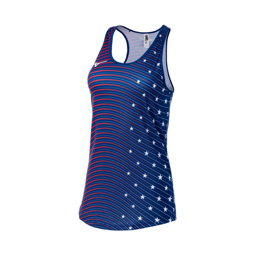 Camiseta De Tirantes Mizuno Printable Mujer Azul Marino Comprar CVZA-91380